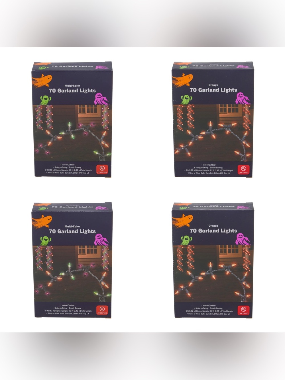 Halloween garland lights, available for indoor or outdoor use / 4 boxes